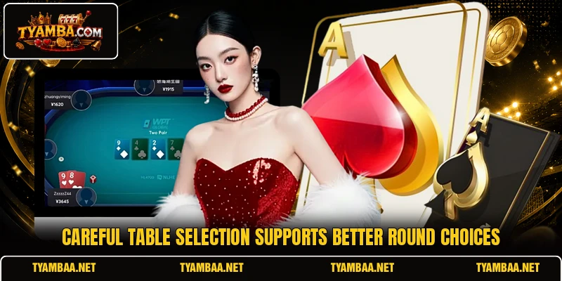 Careful table selection supports better round choices