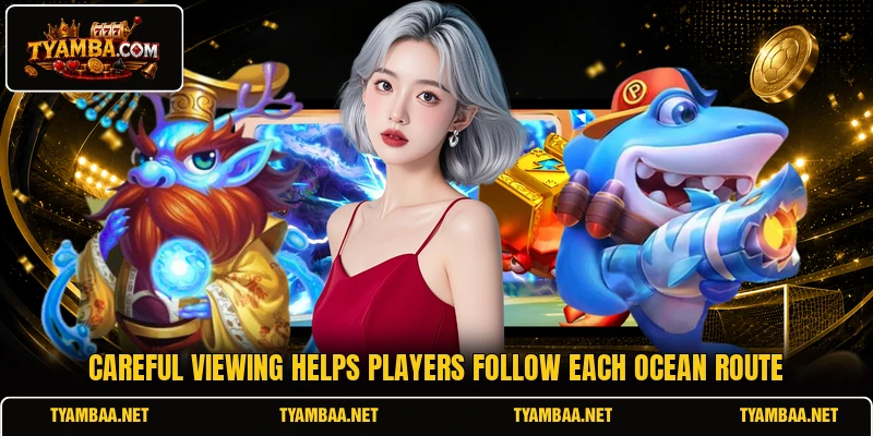 Careful viewing helps players follow each ocean route