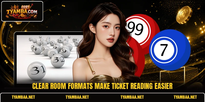 Clear room formats make ticket reading easier Clear room formats make ticket reading easier