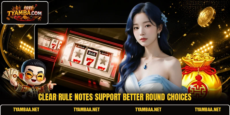 Clear rule notes support better round choices