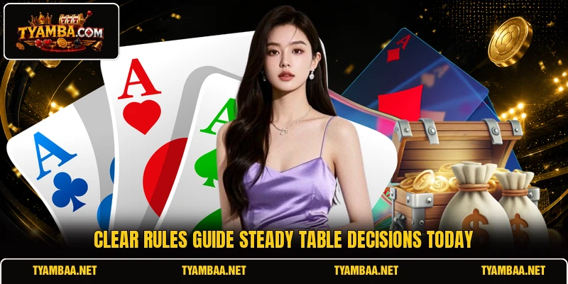 Clear rules guide steady table decisions today Clear rules guide steady table decisions today