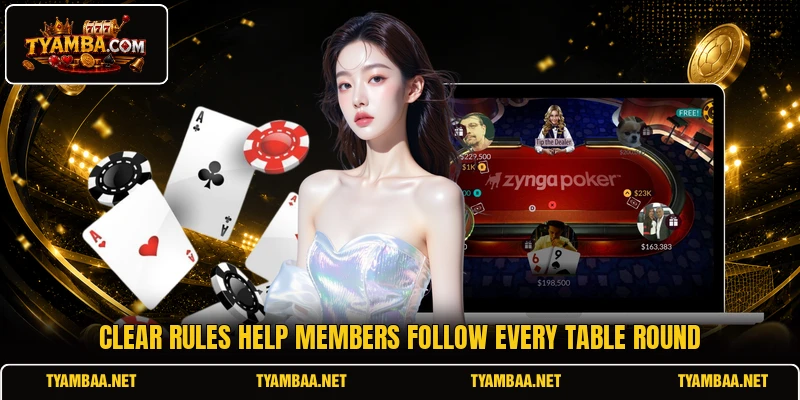 Clear rules help members follow every table round