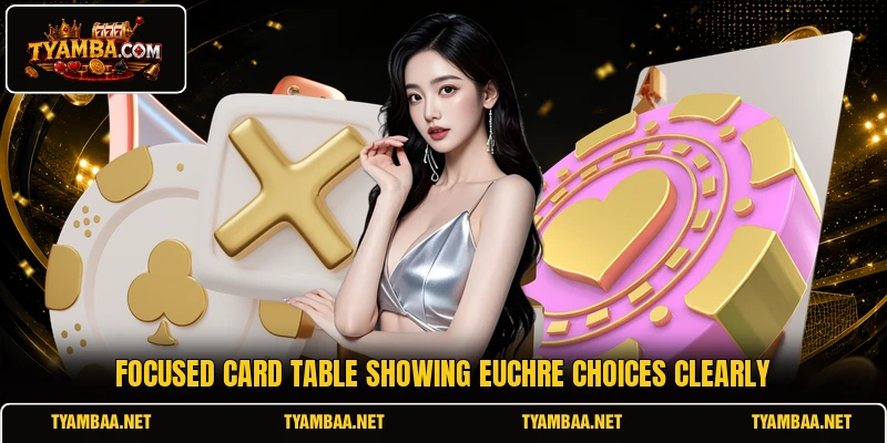 Focused card table showing Euchre choices clearly