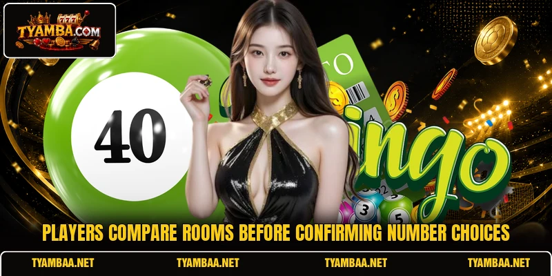 Players compare rooms before confirming number choices