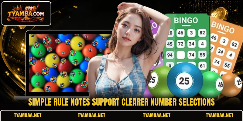 Simple rule notes support clearer number selections